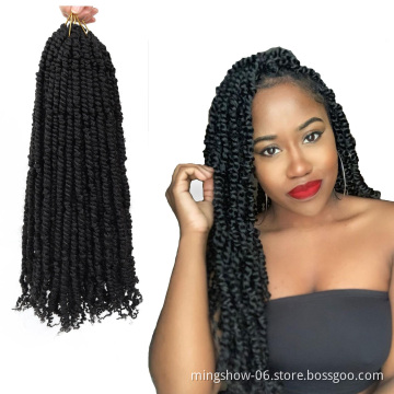 Pre Twisted  Bomb Crochet Hair Synthetic Ombre Crochet Braids Pre looped Fluffy  Braiding Hair Bulk
